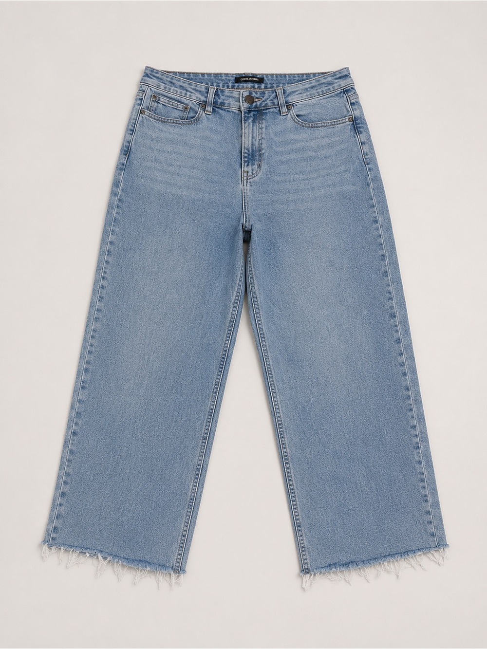 Calvin Klein Jeans Light Wash Wide-Leg Cropped Jeans